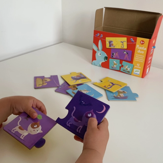 DJECO Duo puzzle Przeciwieństwa