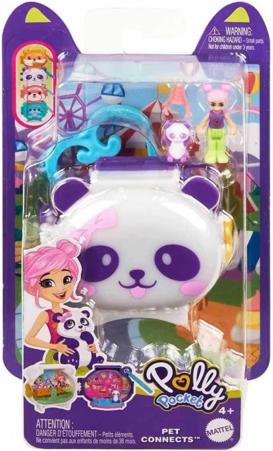 Polly Pocket Pet Connects – zestaw panda z figurkami