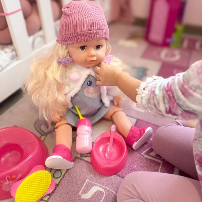 Interaktywna lalka Zosia z czapką 43 cm z akcesoriami