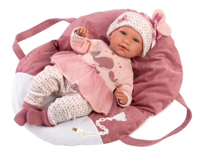Llorens 74014 NOWORODEK - realistyczna lalka niemowlęca z dźwiękami i miękkim materiałowym ciałem - 42 cm