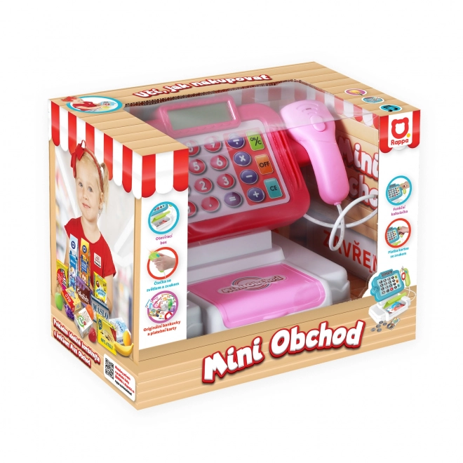 MINI SKLEP - kasa czeska z nauką jak kupować - różowa