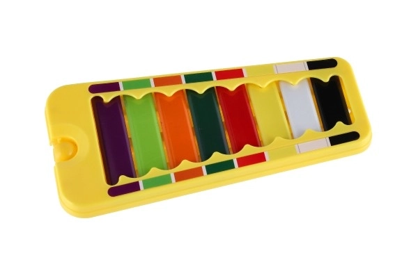 Plastikowy/metalowy ksylofon 24cm z pałeczką w pudełku 29x16x3cm