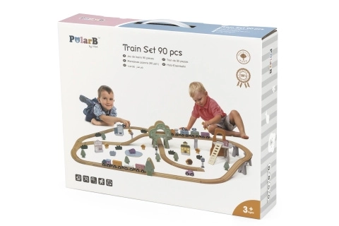 Viga PolarB Drewniana kolejka 90 szt.