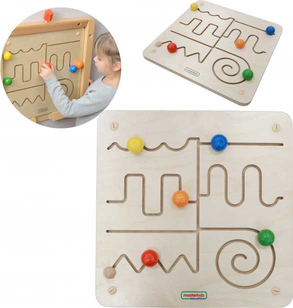 Drewniana edukacyjna tablica Labirynt Masterkidz Montessori
