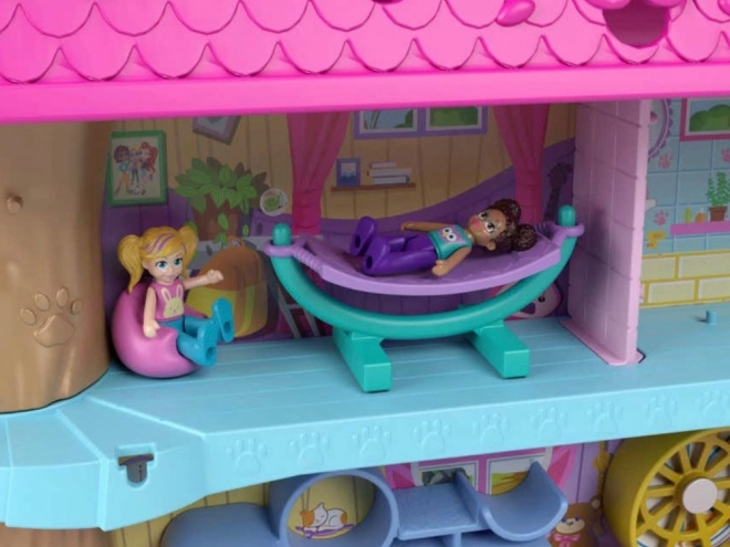Polly Pocket Zestaw figurek Zwierzęce przygody Domek na drzewie