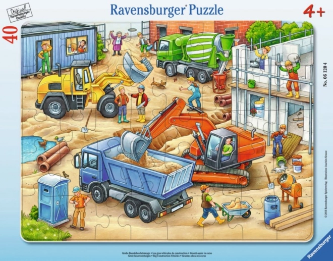 RAVENSBURGER Puzzle Duże pojazdy budowlane 40 elementów