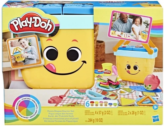 Play-Doh Starters piknik i nauka kształtów – kreatywny zestaw z koszem
