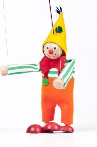 Drewniana marionetka pajac Jarmil 12 cm
