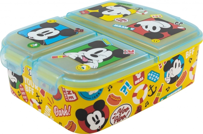 Dziecięce pudełko śniadaniowe Mickey Mouse z wieloma przegródkami