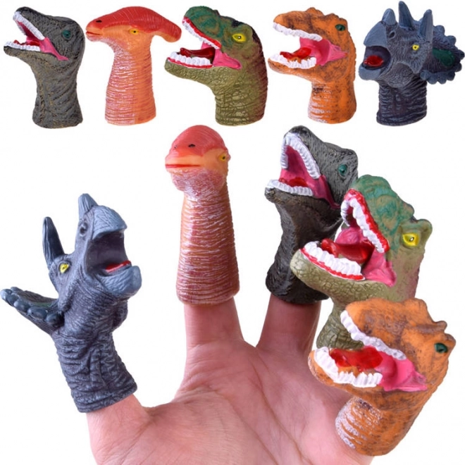 Gumowe pacynki na palce – dinozaury