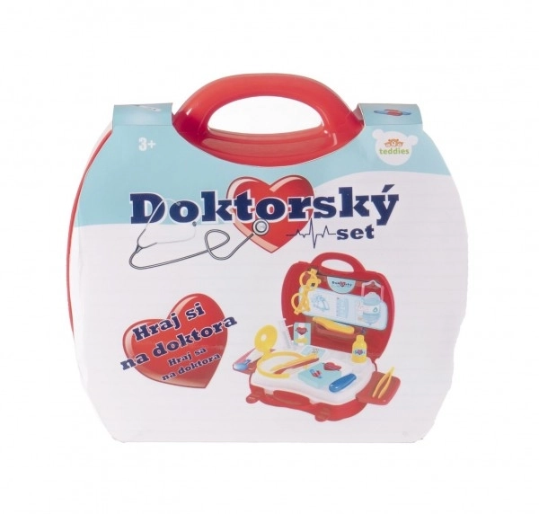 Zestaw lekarz z plastiku w plastikowej walizce 24x22x9cm w woreczku