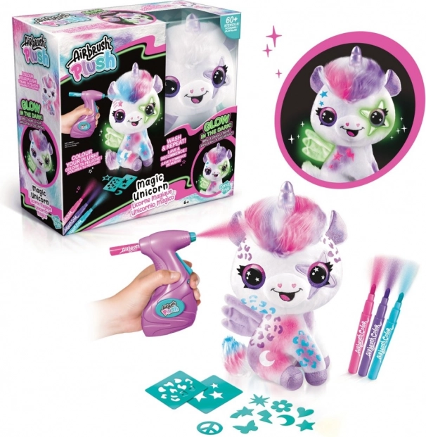 Airbrush studio – Magiczny Jednorożec świecący w ciemności