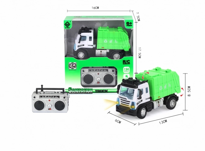 R/C Mini Śmieciarka z LED Światłami