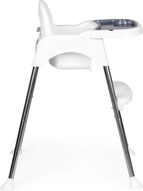 ECOTOYS Krzesełko do karmienia 2w1 biała