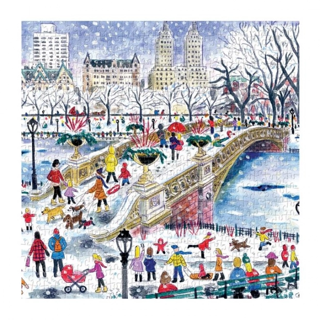 Kwadratowe puzzle Most Łukowy w Central Parku 500 elementów