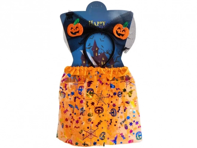Halloweenowy kostium z opaską i tiulową spódniczką