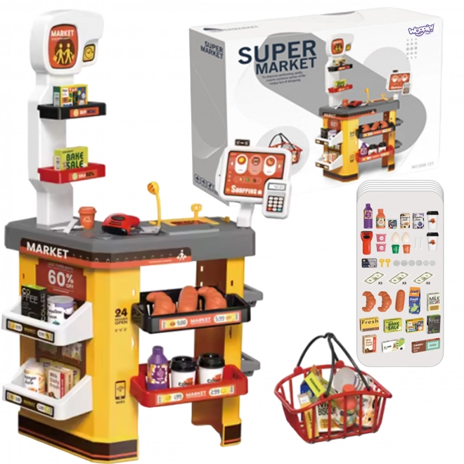 Interaktywne supermarkety dla dzieci z akcesoriami