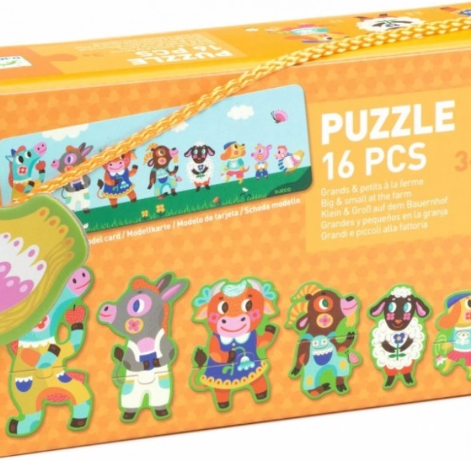 DJECO Puzzle Duzi i Mali na Farmie