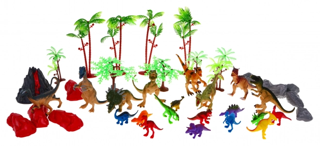 "Świat dinozaurów" zestaw figurek dla dzieci 3+ Głowa dinozaura + podkładka na krajobraz