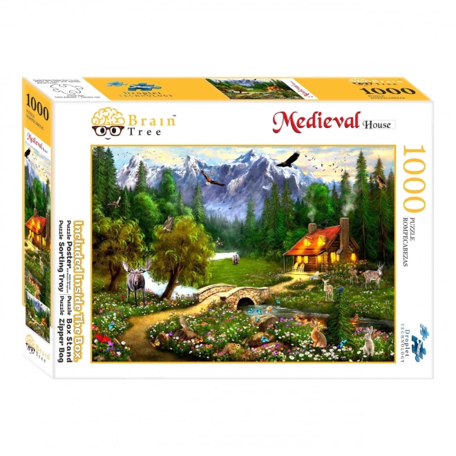 Puzzle Brain Tree - Drewniana Chata 1000 części