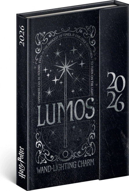 Tygodniowy magnetyczny dziennik Harry Potter Lumos 2026, 11 x 16 cm