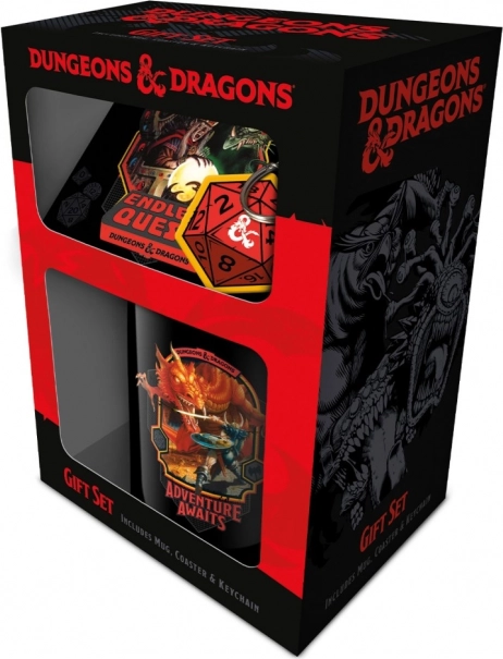 Zestaw prezentowy Dungeons & Dragons – kubek, podkładka i brelok