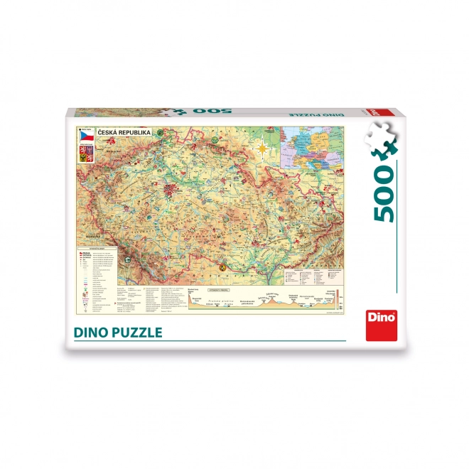 Puzzle Mapa Republiki Czeskiej - 500 elementów