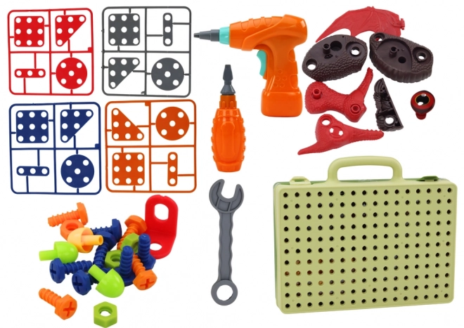 3D puzzle budowlane DIY Dinozaury Odkręcana wiertarka