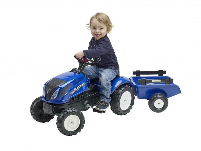 Traktor New Holland T6 z przyczepą