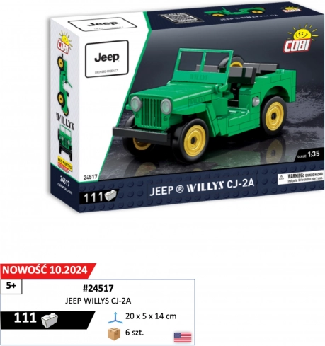 Model JEEP WILLYS CJ-2A 1:35 zestaw COBI
