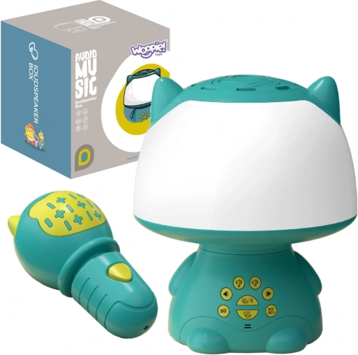 Woopie wielofunkcyjna lampka RGB z głośnikiem Bluetooth, karaoke i modulacją głosu – turkusowa