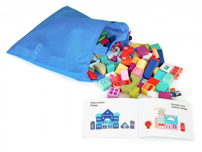 ECOTOYS Drewniane klocki Miasto