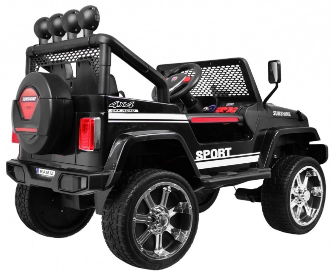 Dziecięcy elektryczny samochód Raptor Drifter czarny z pilotem i napędem 4x4