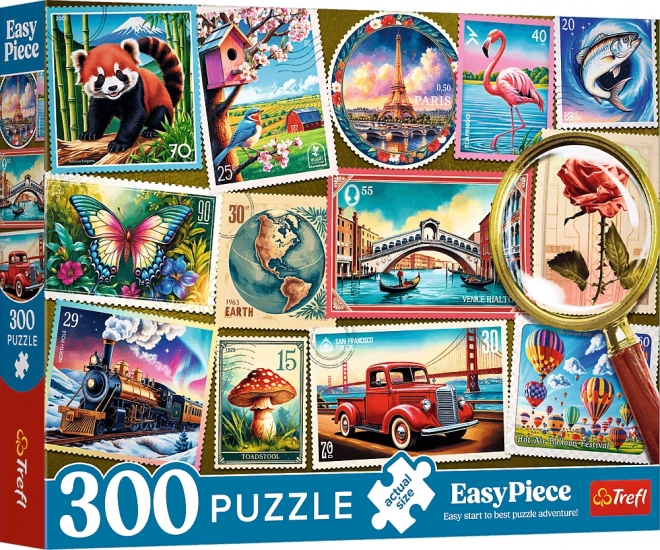 Puzzle Znaczki Pocztov	f - 300 Kawałków Trefl