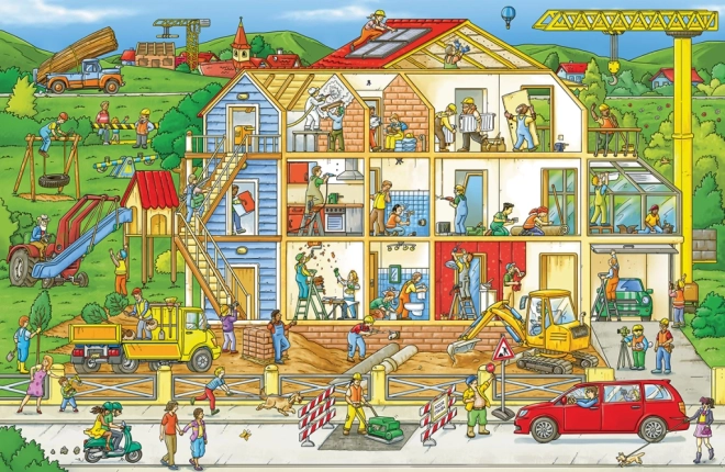 Szczegółowe ilustracje placu budowy