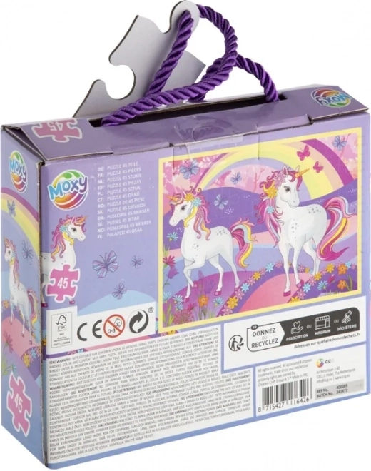 MOXY Puzzle Jednorogi 45 kawałków