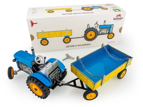 Traktor Zetor z Niebieską Przyczepą