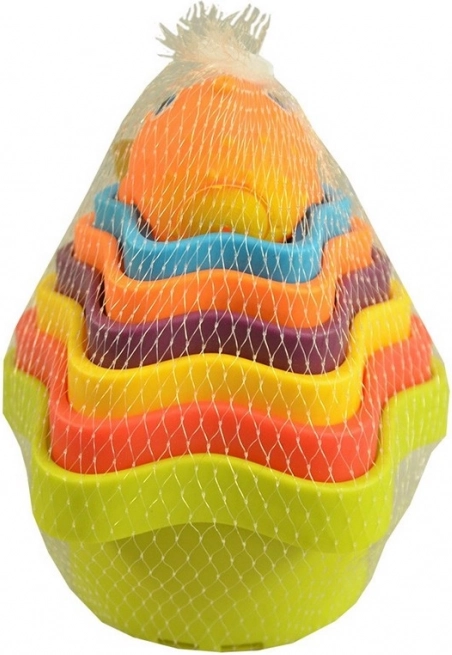 Kolorowa piramida dla dzieci 14x12x12 cm