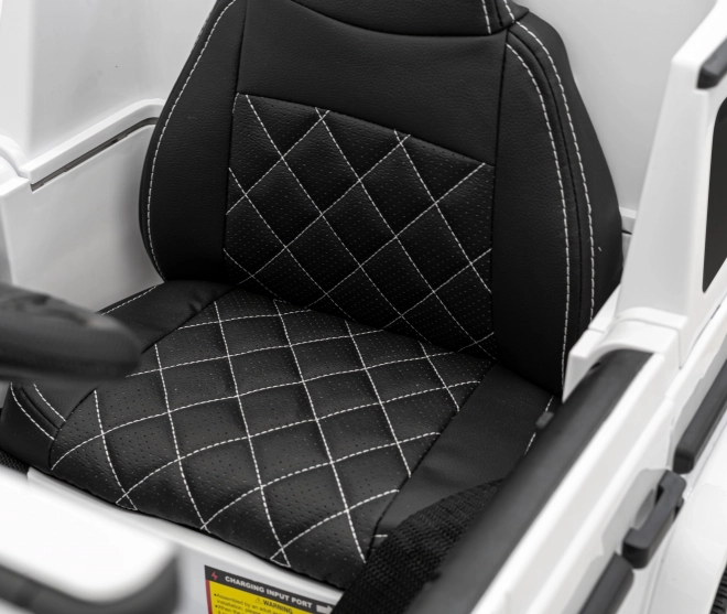 Mercedes AMG G63 dla dzieci biały + zdalne sterowanie + MP3 LED + wolny start + EVA + pasy
