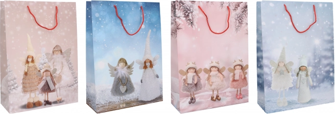 Świąteczna torba prezentowa L 41,5 × 30 × 12 cm – 4 motywy