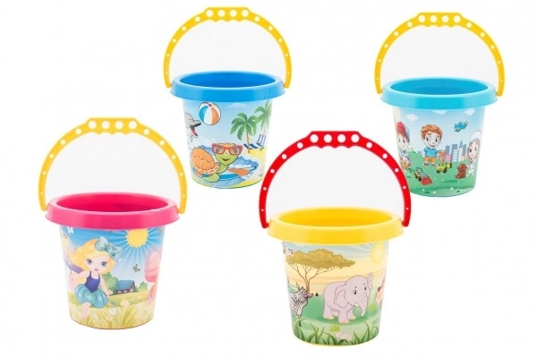 Wiadro na piasek plastikowe 15x13 cm 4 kolory 12m+