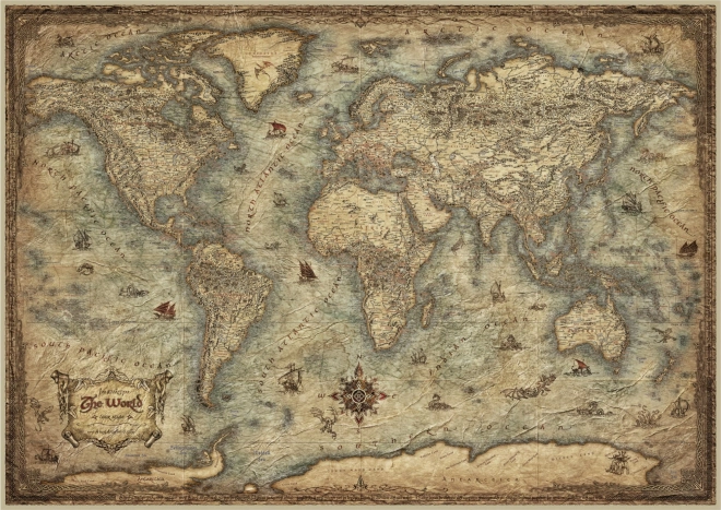 Puzzle mapa świata 3000 elementów