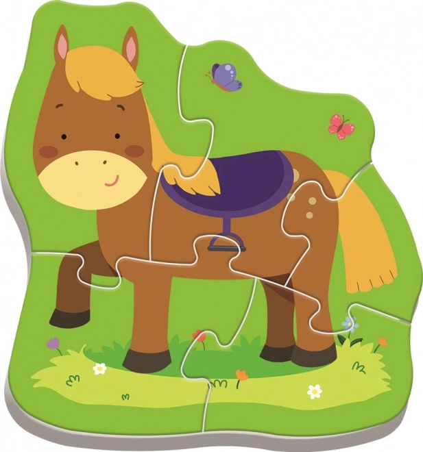TREFL Baby puzzle Zwierzęta na farmie 4w1 (3,4,5,6 elementów)