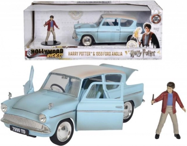 Harry Potter – metalowy model Ford Anglia 1959 1:24 z figurką