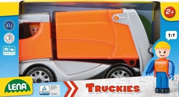 Auto Truckies śmieciarki plastikowe 25cm z figurką w pudełku 24m+