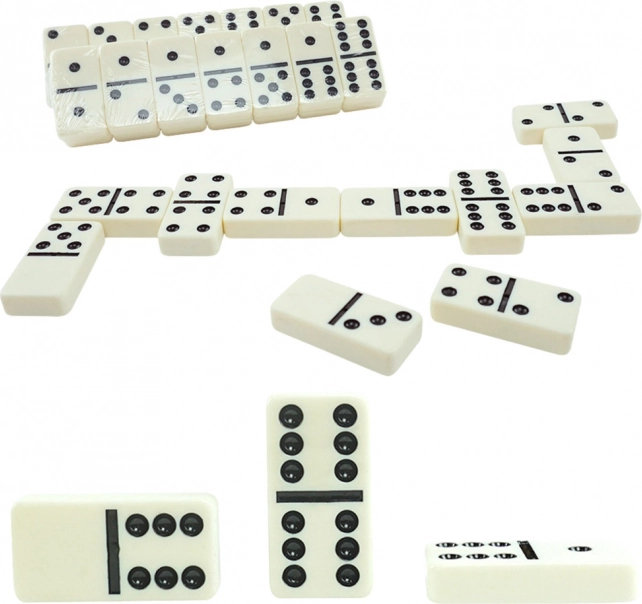 Klasyczna gra Domino z 28 elementami w plastikowym etui