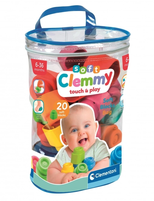 Miękkie Klocki Clemmy Torba - 20 elementów