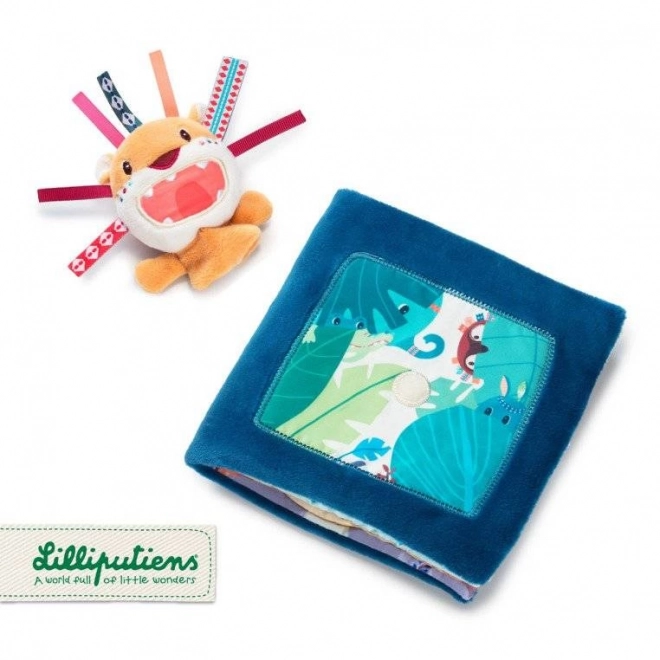Lilliputiens - Książka z mini pacynką Lew Jack 9 m+