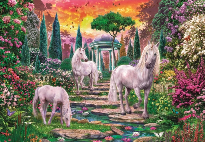 Puzzle Jednorożce w ogrodzie - 2000 elementów