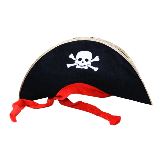Kapelusz kapitana pirata z wstążką dla dorosłych